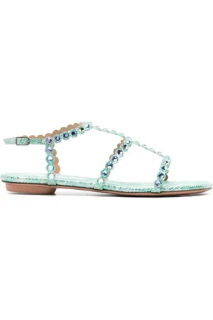 Aquazzura Flade Tequila sandaler i læder