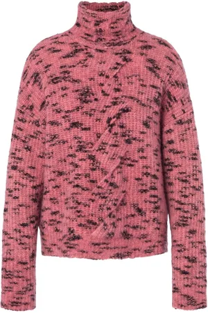Moschino Kabelstrikket trøje med rullekrave