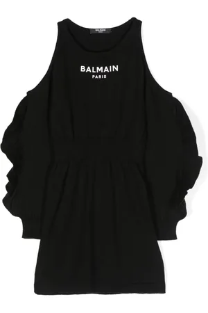 Balmain Strikkjole med logotryk