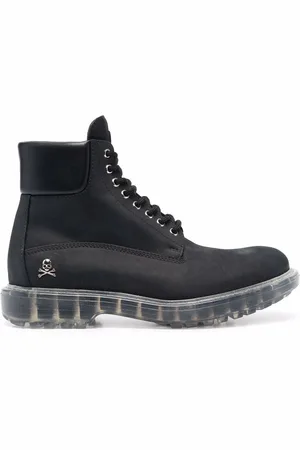 Philipp Plein Hunter læderstøvler med snøre