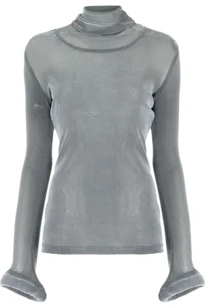MELITTA BAUMEISTER Circle-cuff sheer top