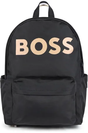 HUGO BOSS Rygsæk med logotryk og stribedetalje