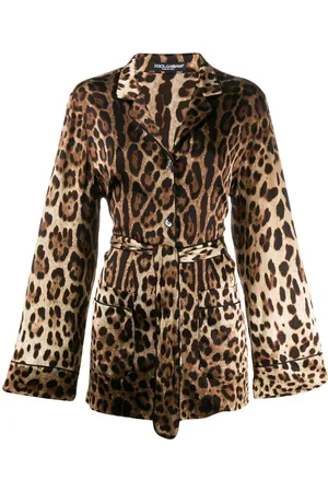 Dolce & Gabbana Pyjamasskjorte med leopardtryk