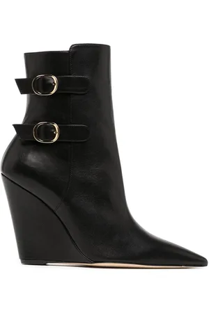 Stuart Weitzman 100mm støvler med spids tå og kilehæl