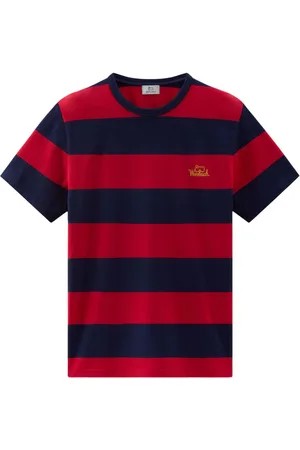 Woolrich Stribet T-shirt med logotryk