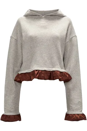 J.W.Anderson Cropped hættetrøje med satin-kant