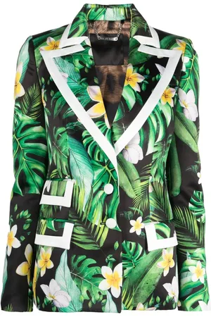 Philipp Plein Enkeltradet blomstret blazer