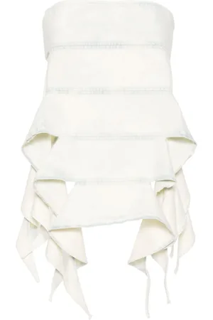 Y / PROJECT Denimtop i bandeau-stil