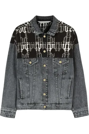 Palm Angels Jakke i denim med monogram-jacquard