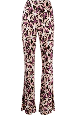 Diane von Furstenberg Brooklyn bukser med svaj og blomstertryk
