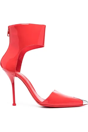 Alexander McQueen 115mm pumps med metallisk tåkappe