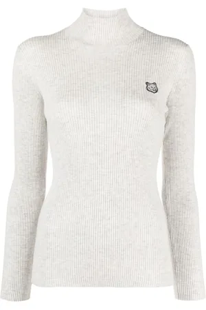 Maison Kitsuné Trøje med høj hals og rævemotiv