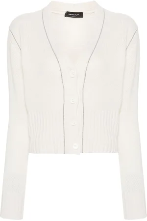 Fabiana Filippi Cardigan i kashmir med perleudsmykning