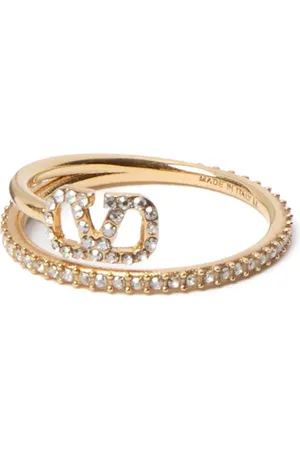 VALENTINO GARAVANI Signature krystalring med Vlogo