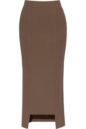 By Malene Birger Ribbet Merine midi-nederdel