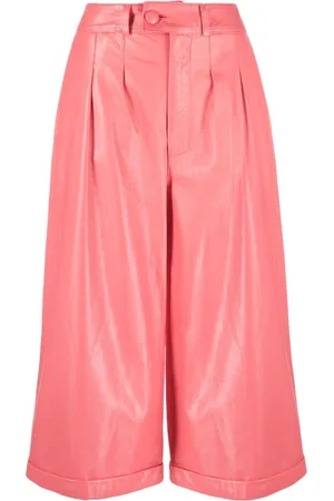 LISKA Cropped Hose læderbukser