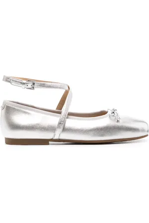 Michael Kors Metalliske ballerinaer med firkantet snude