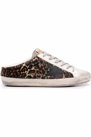 Golden Goose Superstar Sabot mules med leopardtryk