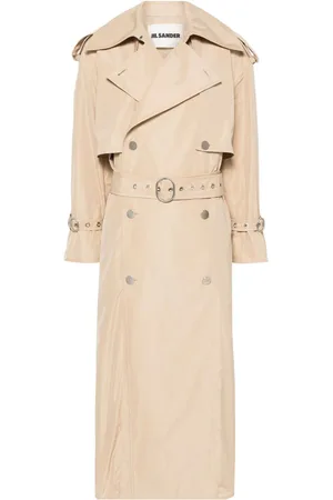 Jil Sander Tekstureret trenchcoat med bælte