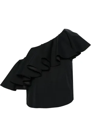 Giambattista Valli Asymmetrisk top med flæsedetalje