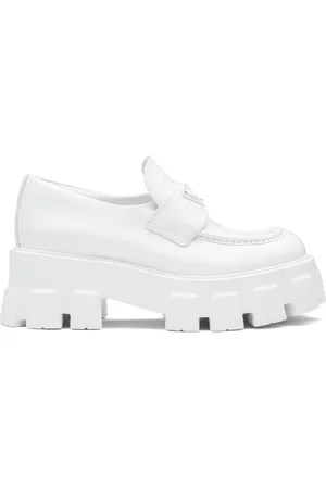 Prada Moonlith loafers i børstet læder