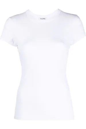 Filippa K Ribstrikket T-shirt med korte ærmer