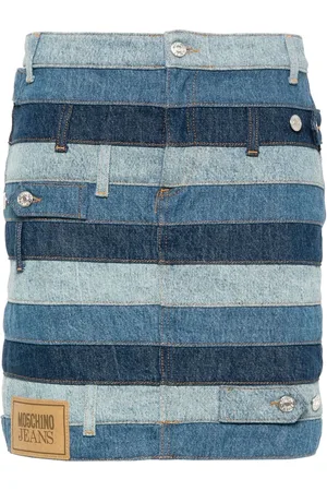 Moschino Kort denimnederdel med paneler