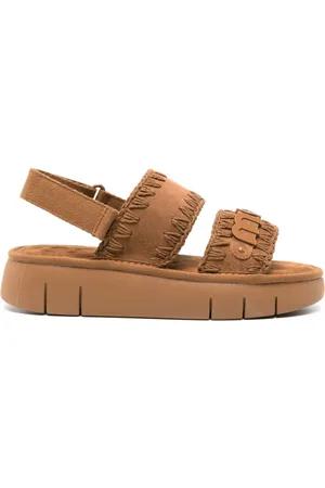 Mou Bounce-sandaler i ruskind med plateausål
