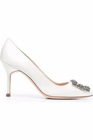 Manolo Blahnik 95mm Hangisi pumps med spændedetalje