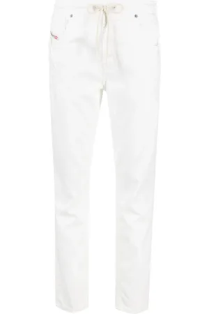 Diesel Boyfriend-jeans i finish med slitageeffekt