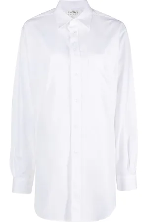 Maison Margiela Lang poplin-skjorte i bomuld