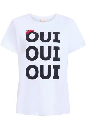 Cinq A Sept Shrunken Oui Oui Oui T-shirt