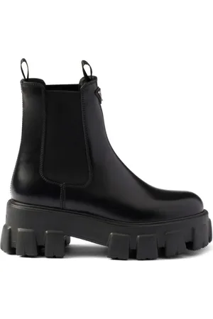 Prada Monolith Chelsea støvler i læder