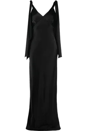 V:PM ATELIER Top i satin-finish med V-hals