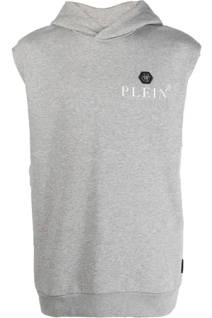 Philipp Plein ærmeløs hættetrøje med sekskantet logo