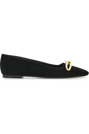 Salvatore Ferragamo Ballerinasko i læder med sløjfedetalje