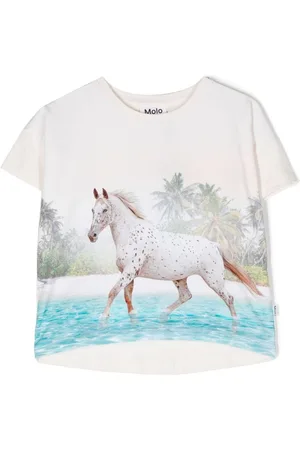 Molo Raeesa T-shirt med grafisk tryk og rund hals
