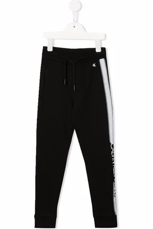 Calvin Klein Stribede joggingbukser med logotryk