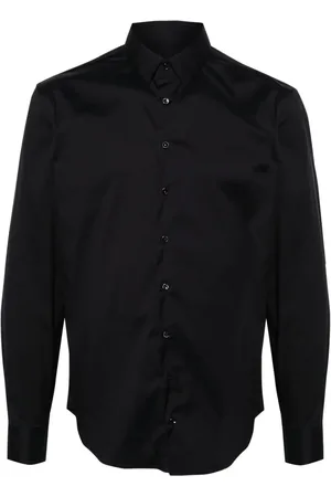 Giorgio Armani Poplin-skjorte med klassisk krave