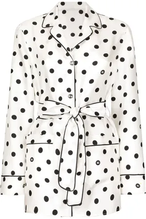 Dolce & Gabbana Polkaprikket pyjamasskjorte