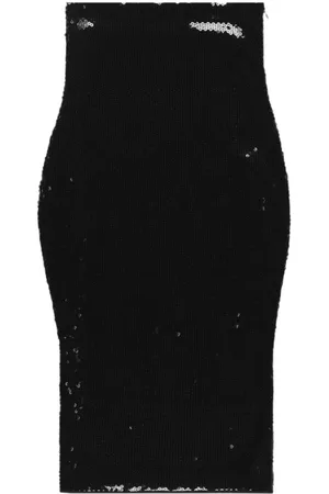 ALEXANDRE VAUTHIER Pailletudsmykket mellemlang nederdel
