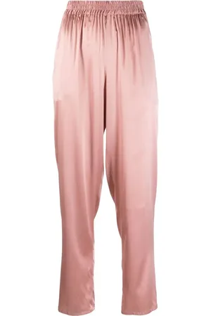 GIANLUCA CAPANNOLO Cropped Mila bukser i satin