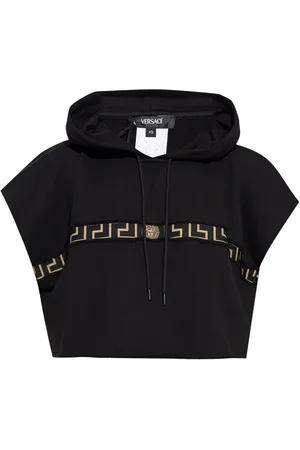 VERSACE Cropped Greca Border hættetrøje