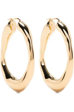 Jil Sander Kraftige hoops med indgraveret logo
