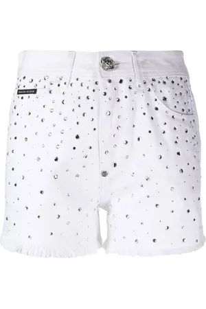 Philipp Plein Shorts med krystaludsmykning