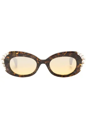 Vivienne Westwood Ovale Vivienne solbriller med perle