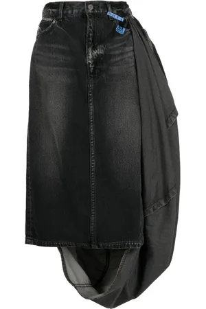 Maison Mihara Yasuhiro Nederdel i forvasket denim