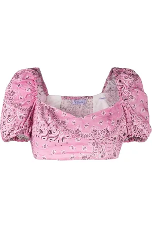 MC2 SAINT BARTH Cropped Delia top med grafisk tryk