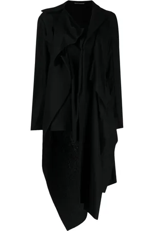 YOHJI YAMAMOTO Asymmetrisk uldjakke