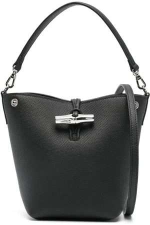 Longchamp XS Roseau bucket-taske i læder